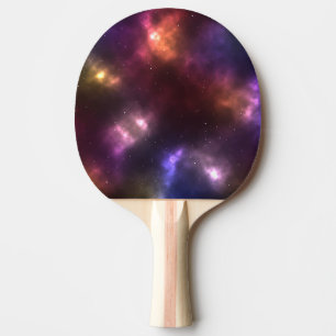 Pala De Ping Pong Diseño de constelaciones del espacio cósmico abstr