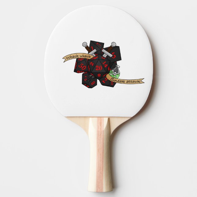 Pala De Ping Pong Diseño de dados de moda (Anverso)