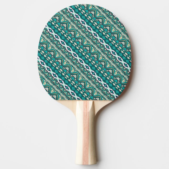 Pala De Ping Pong Diseño de diseño verde puro diseño de patrones azt (Anverso)