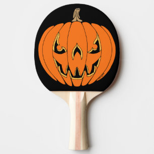 Pala De Ping Pong Diseño de Halloween de Jack-o'-Lantern espeluznant
