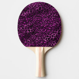 Pala De Ping Pong Diseño de la serie Leopardo dorado y púrpura 3