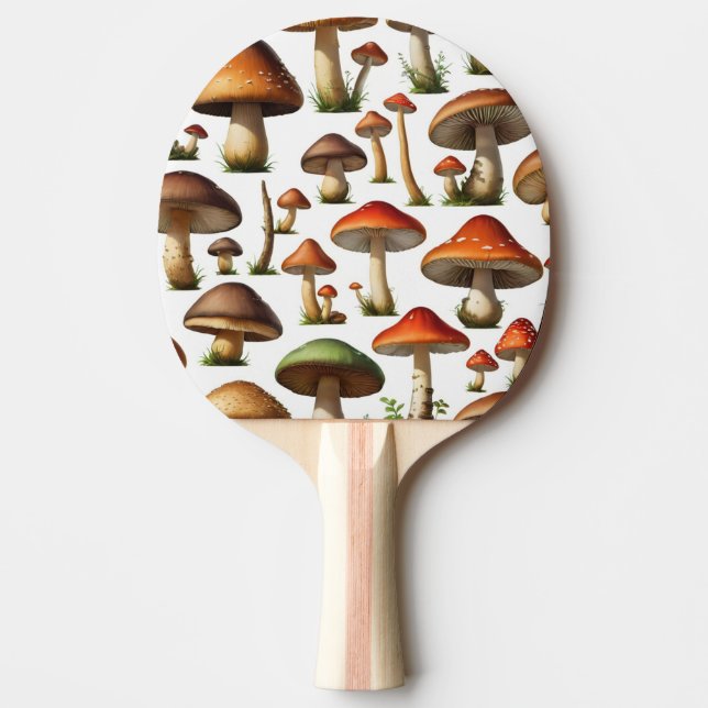 Pala De Ping Pong Diseño de patrones de colección de hongos (Anverso)