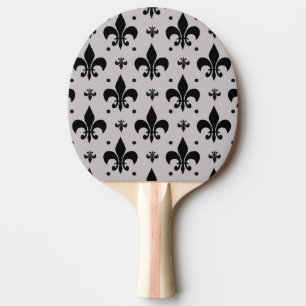 Pala De Ping Pong Diseño de patrones de flor de fondo gris de lis