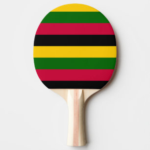 Pala De Ping Pong Diseño de patrones de franjas de colores africanos