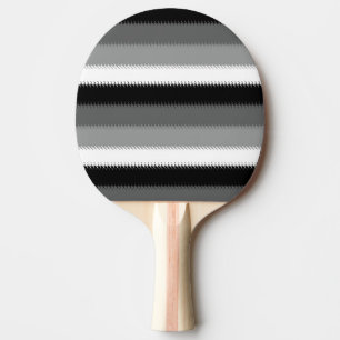Pala De Ping Pong Diseño de rayas blancas negras