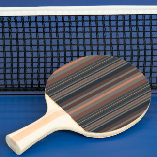 Pala De Ping Pong Diseño de rayas de bosques de madera oscura