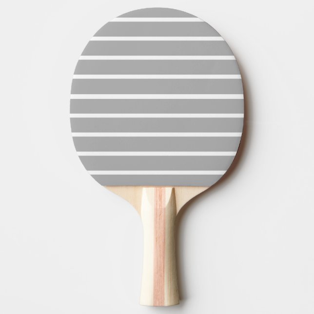 Pala De Ping Pong Diseño de rayas grises ceniza (Anverso)