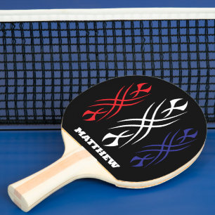 Pala De Ping Pong Diseño de tatuaje tribal personalizado genial