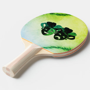 Pala De Ping Pong Diseño de teatro de comedia y tragedia verde