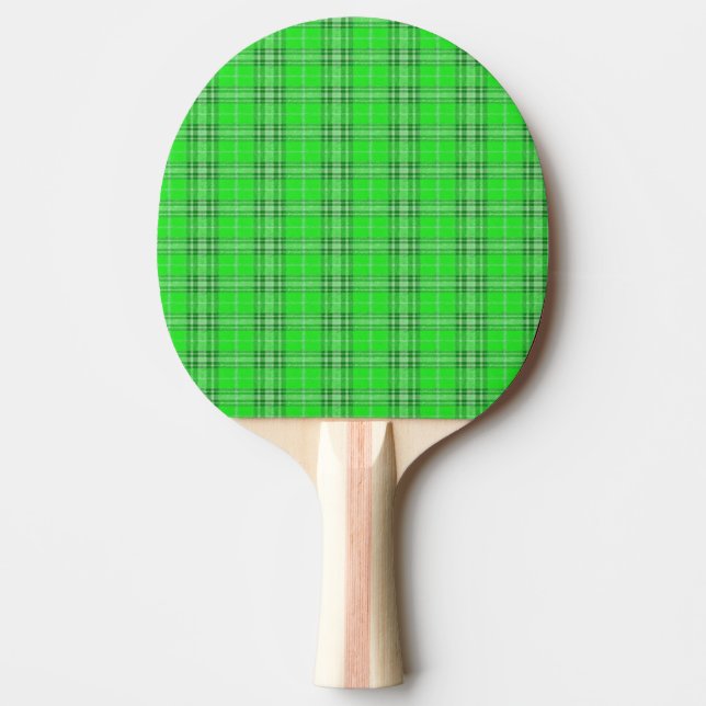 Pala De Ping Pong Diseño de tela verde en (Anverso)