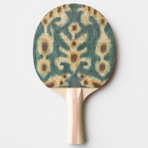 Pala De Ping Pong Diseño decorativo del tejido de Ikat por Chariklia