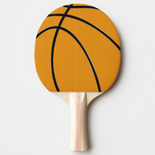 Pala De Ping Pong Diseño del baloncesto en naranja y negro