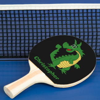 Pala De Ping Pong Diseño del Dragón Verde