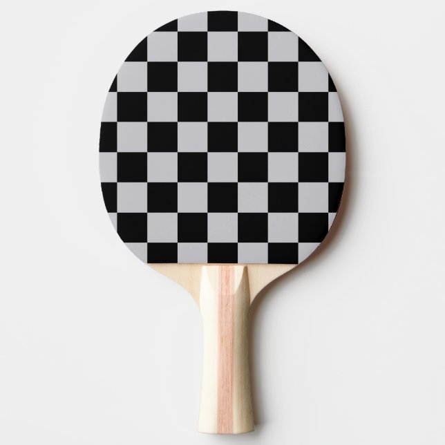 Pala De Ping Pong Diseño del patrón Ash Gray Gray Checker (Anverso)