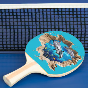 Pala De Ping Pong Diseño delfín personalizado - regalo para niños y 