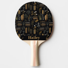 Pala De Ping Pong Diseño elegante de libros - Academia oscura - Libr
