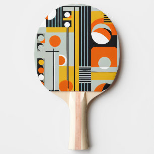 Pala De Ping Pong Diseño Geométrico Bauhaus 01 Perfecto Para