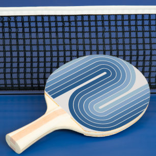 Pala De Ping Pong Diseño geométrico de estilo vintage retro de los 7