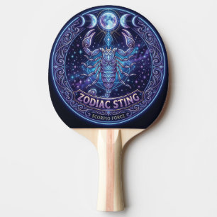 Pala De Ping Pong Diseño gráfico celestial de Zodíaco Escorpio Aguij