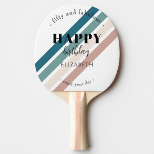 Pala De Ping Pong Diseño Minimalista de cumpleaños en colores pastel