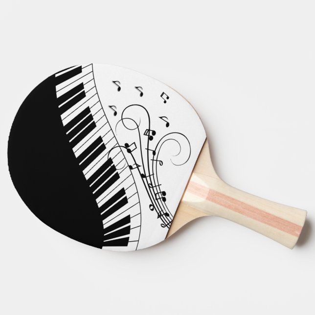 Pala De Ping Pong Diseño musical de teclado de piano (Lateral)