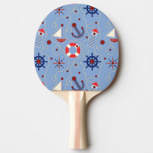 Pala De Ping Pong Diseño náutico del remiendo