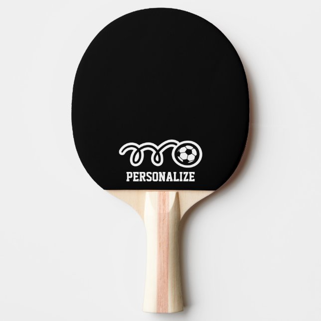 Pala De Ping Pong Diseño personalizado de pelota de fútbol con paddl (Anverso)