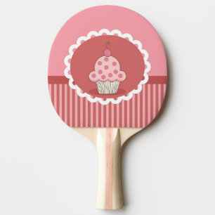 Pala De Ping Pong Diseño rosado de la magdalena