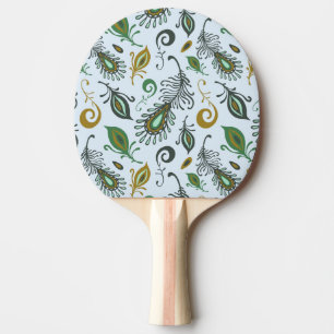 Pala De Ping Pong Diversas plumas coloridas