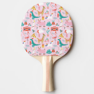 Pala De Ping Pong Diversión de navidades: Patrón de animales sin foc