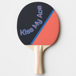 Pala De Ping Pong Divertido Beso a mi As Custom Quote Inicial