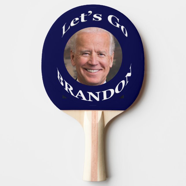 Pala De Ping Pong Divertido Biden Vamos Brandon (Anverso)