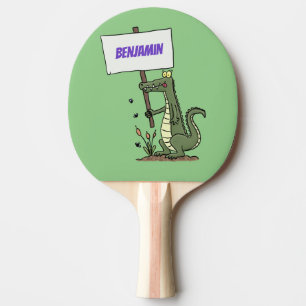 Pala De Ping Pong Divertido cocodrilo alineador con personalizado de