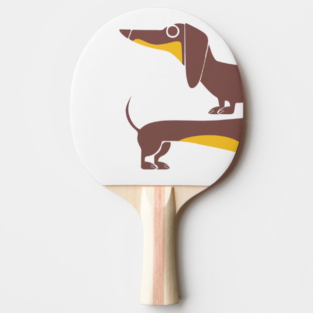 Pala De Ping Pong Divertido dachshund lindo para padres de perros la (Anverso)