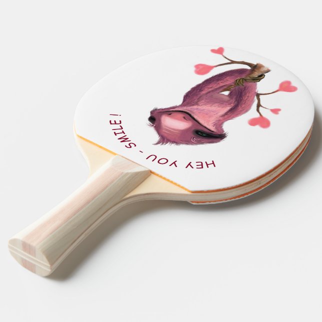 Pala De Ping Pong Divertido Romántico Smile Ping Pong Paddle (Ángulo frontal)