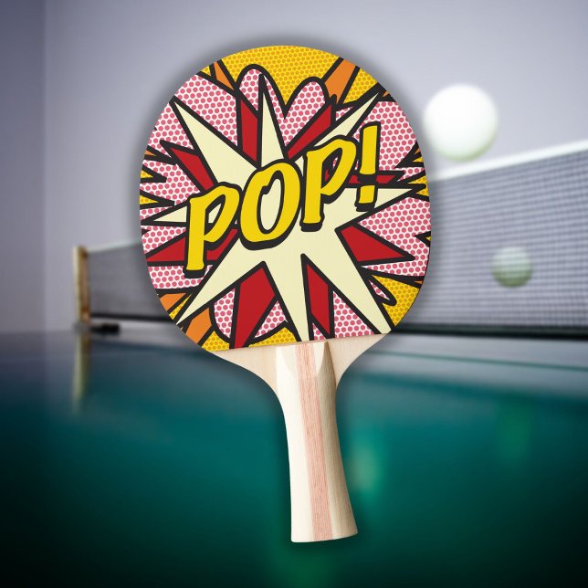 Pala De Ping Pong Diviértete con el superhéroe de cómic retro modern (Subido por el creador)