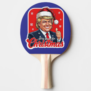 Pala De Ping Pong Donald Trump Navidades Santa Claus Art