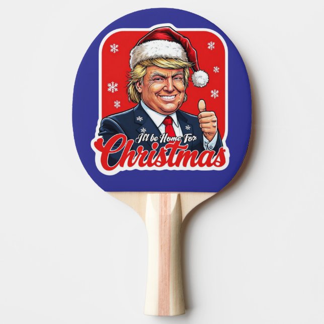 Pala De Ping Pong Donald Trump Navidades Santa Claus Art (Anverso)