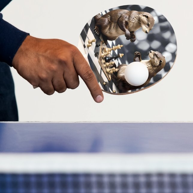 Pala De Ping Pong Dos Otras Jugando Ajedrez, (in situ)