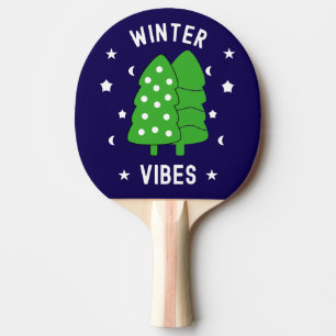 Pala De Ping Pong Dos vibraciones de invierno de árboles