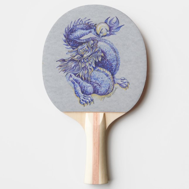 Pala De Ping Pong Dragón azul (Anverso)
