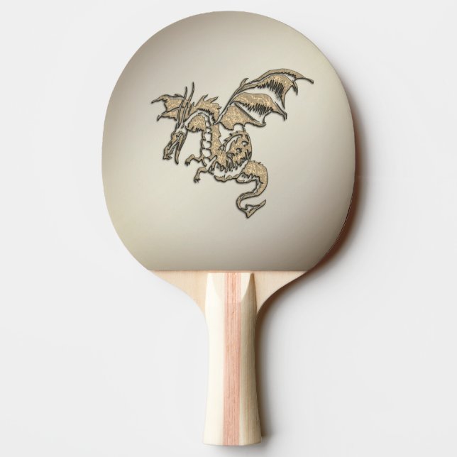 Pala De Ping Pong Dragón dorado (Reverso)