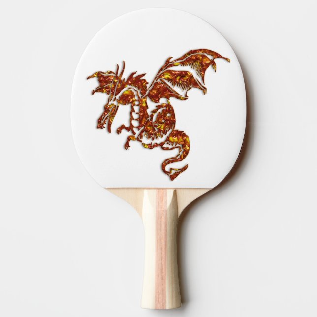 Pala De Ping Pong Dragón en llamas (Reverso)