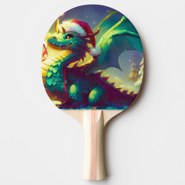 Pala De Ping Pong Dragón navidad (3) (Anverso)