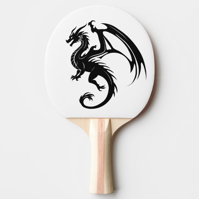 Pala De Ping Pong Dragón negro (Anverso)