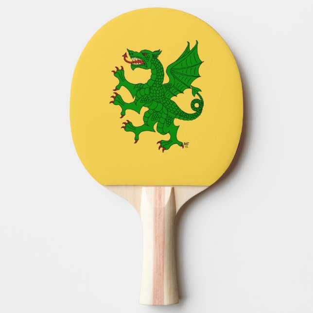 Pala De Ping Pong Dragon Rampant Vert (Anverso)