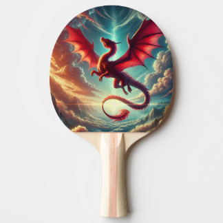 Pala De Ping Pong Dragón Rojo