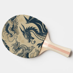 Pala De Ping Pong Dragones anticuados de fantasía