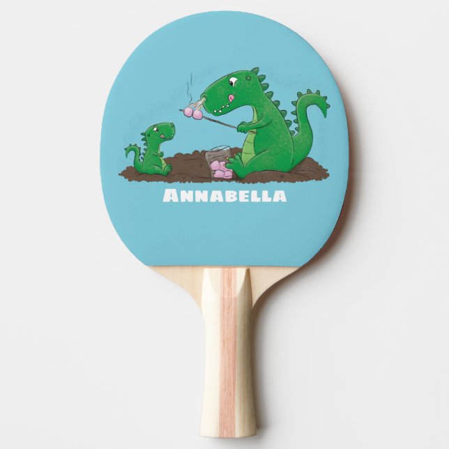 Pala De Ping Pong dragones cortos asando malvaviscos personalizado (Anverso)