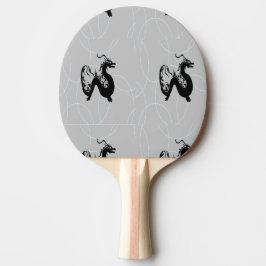 Pala De Ping Pong dragones negros en gris